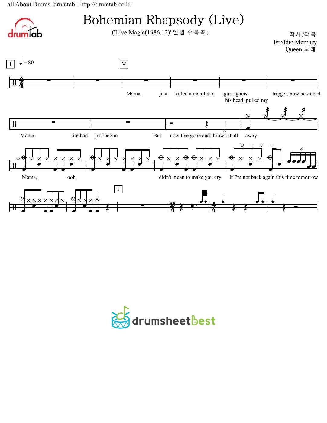 Bohemian Rhapsody (Live) preview page 1