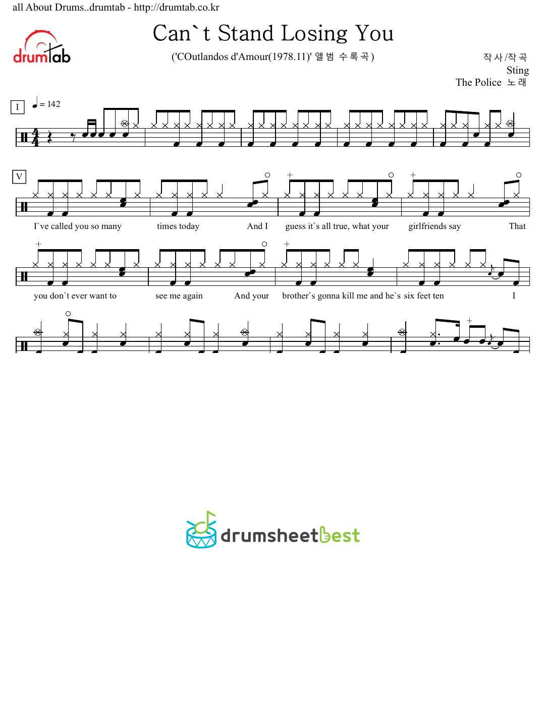 Can't Stand Losing You preview page 1