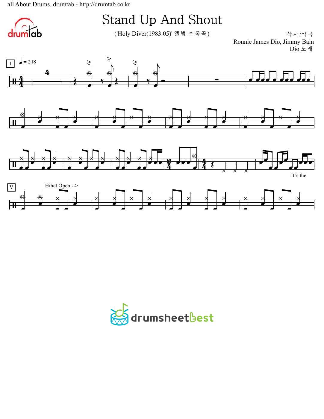 Stand Up And Shout preview page 1