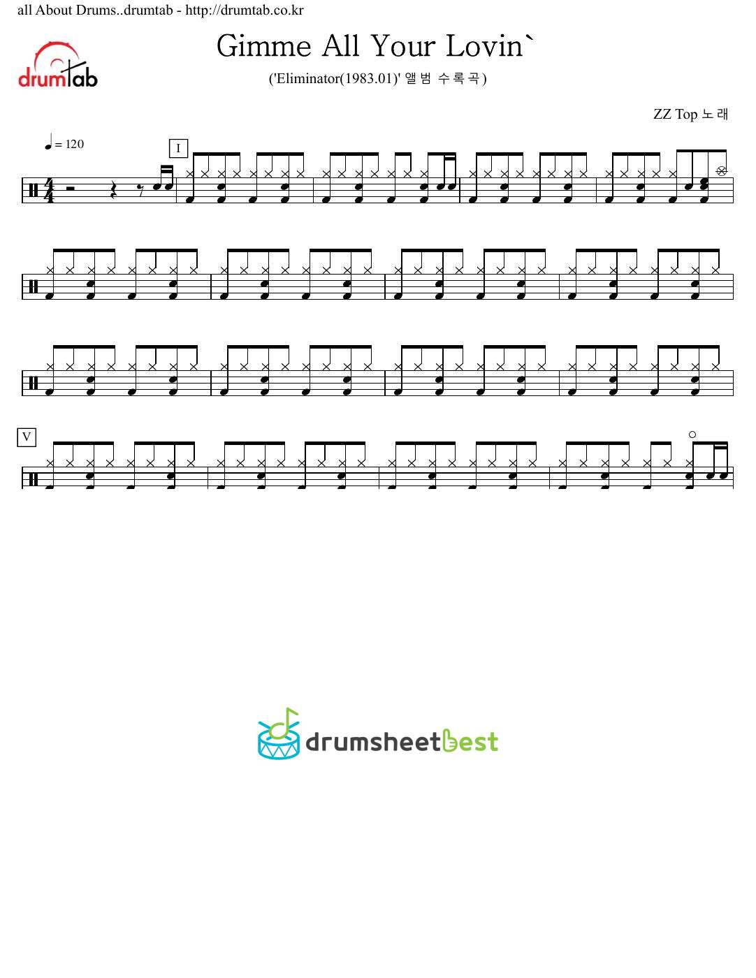 Gimme All Your Lovin' preview page 1