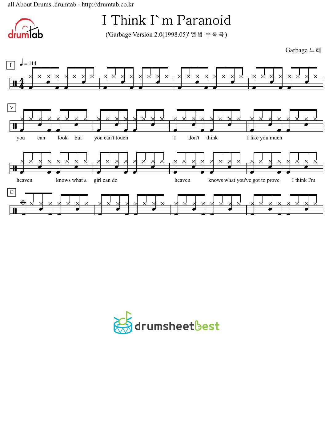 I Think I'm Paranoid preview page 1