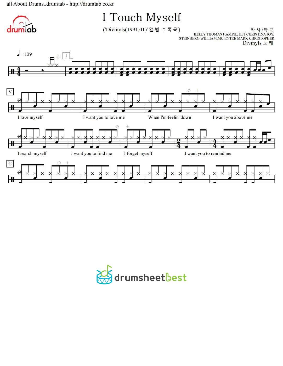 I Touch Myself preview page 1