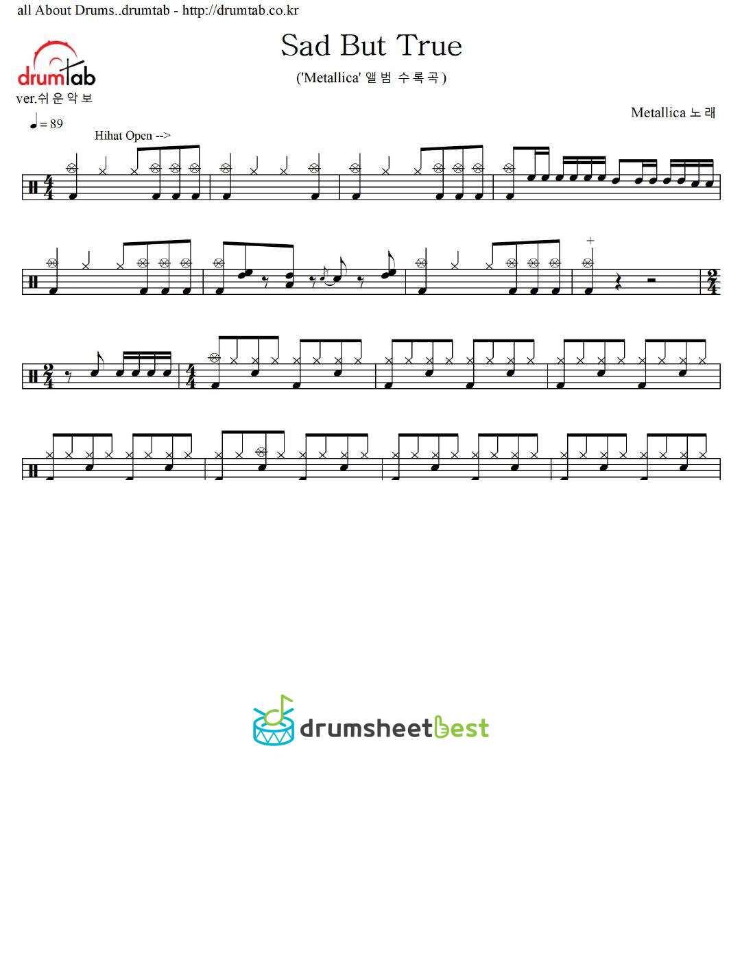 Sad But True preview page 1