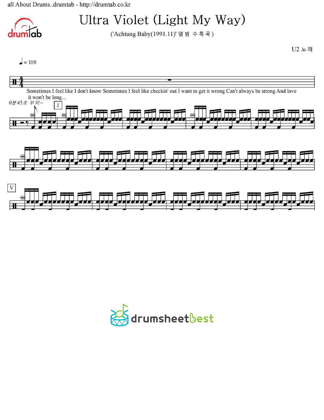 Ultra Violet (Light My Way) preview page 1