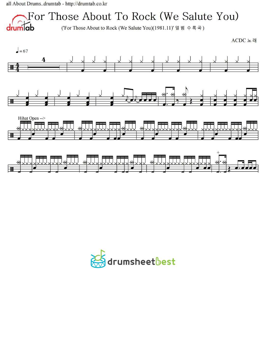 For Those About To Rock (We Salute You) preview page 1