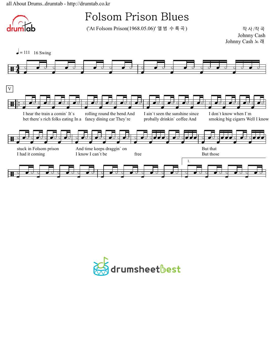 Folsom Prison Blues preview page 1