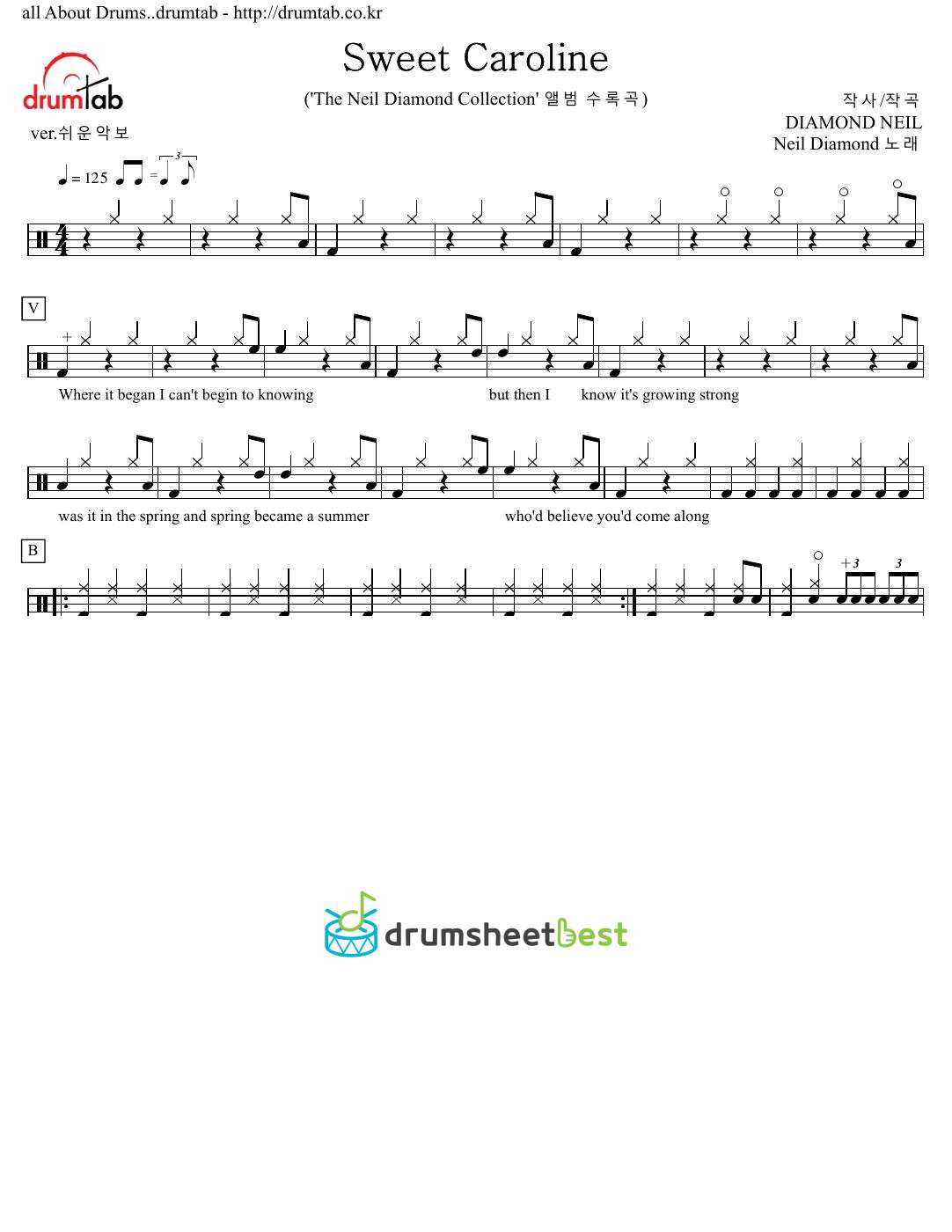 Sweet Caroline preview page 1