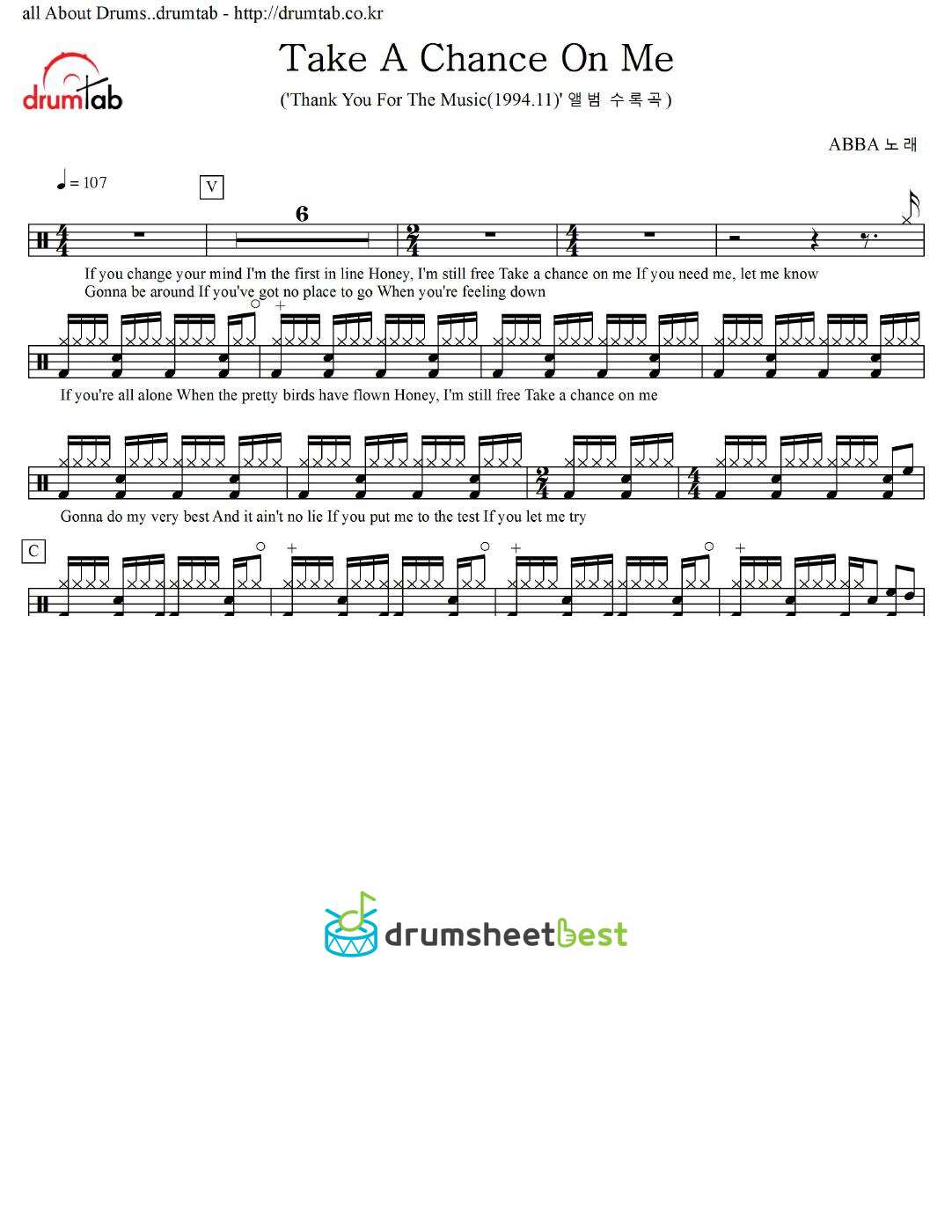 Take A Chance On Me preview page 1