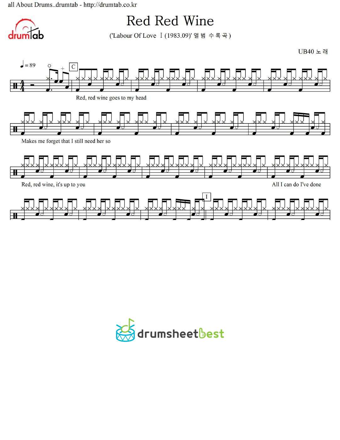 Red Red Wine preview page 1