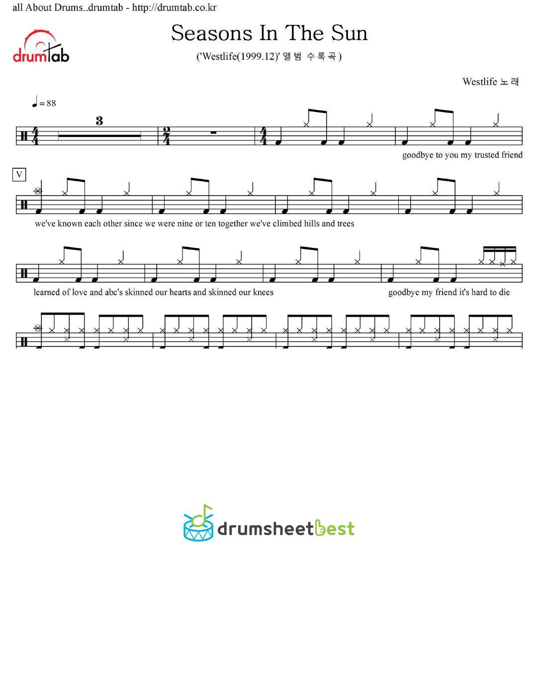 Seasons In The Sun preview page 1