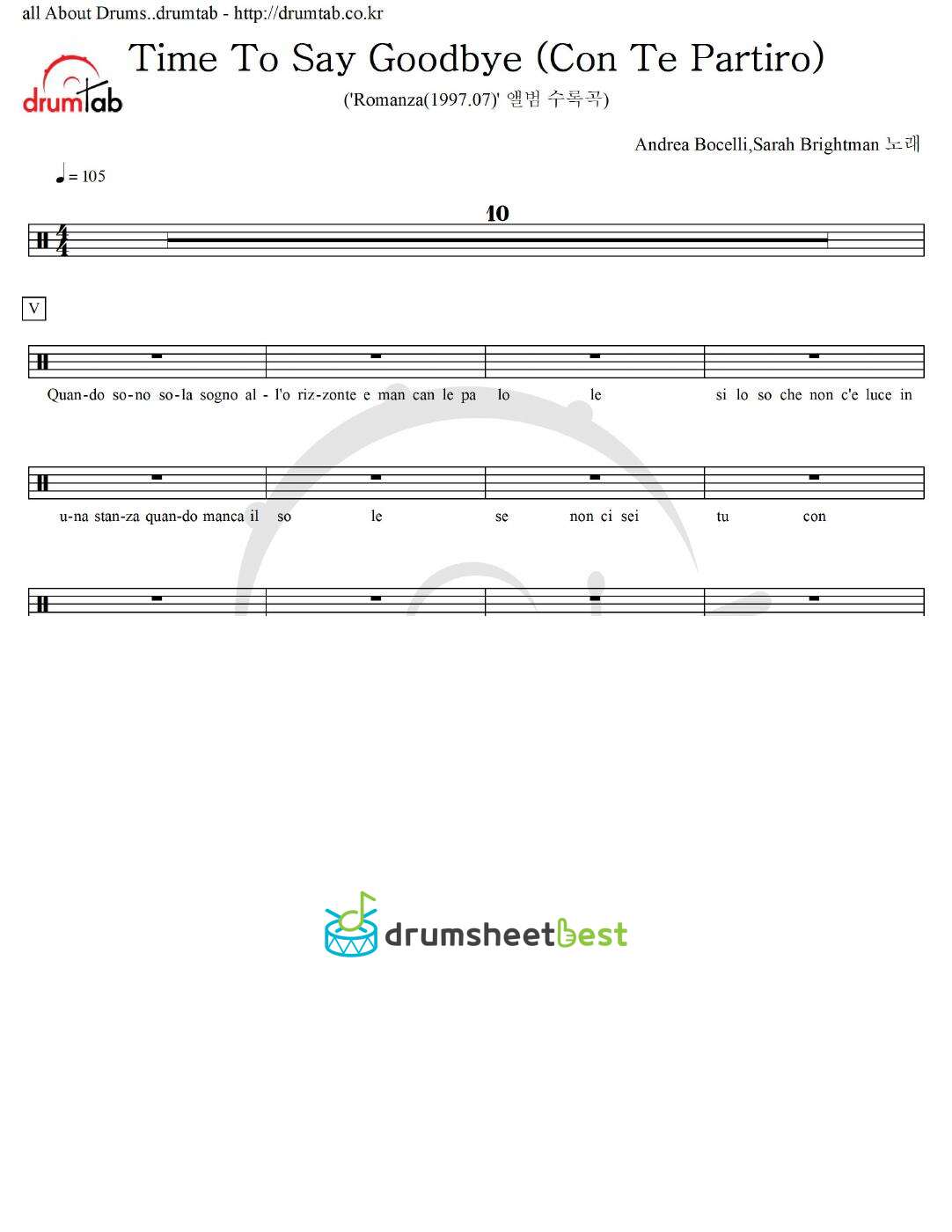 Time To Say Goodbye (Con Te Partiro) preview page 1
