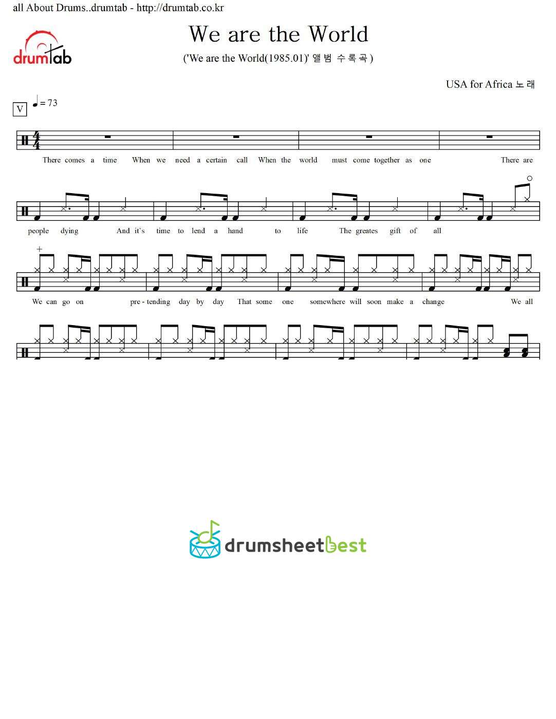 We are the World preview page 1