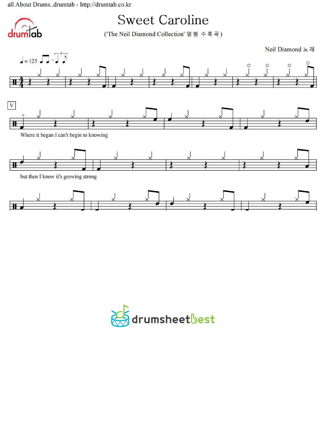 Sweet Caroline preview page 1