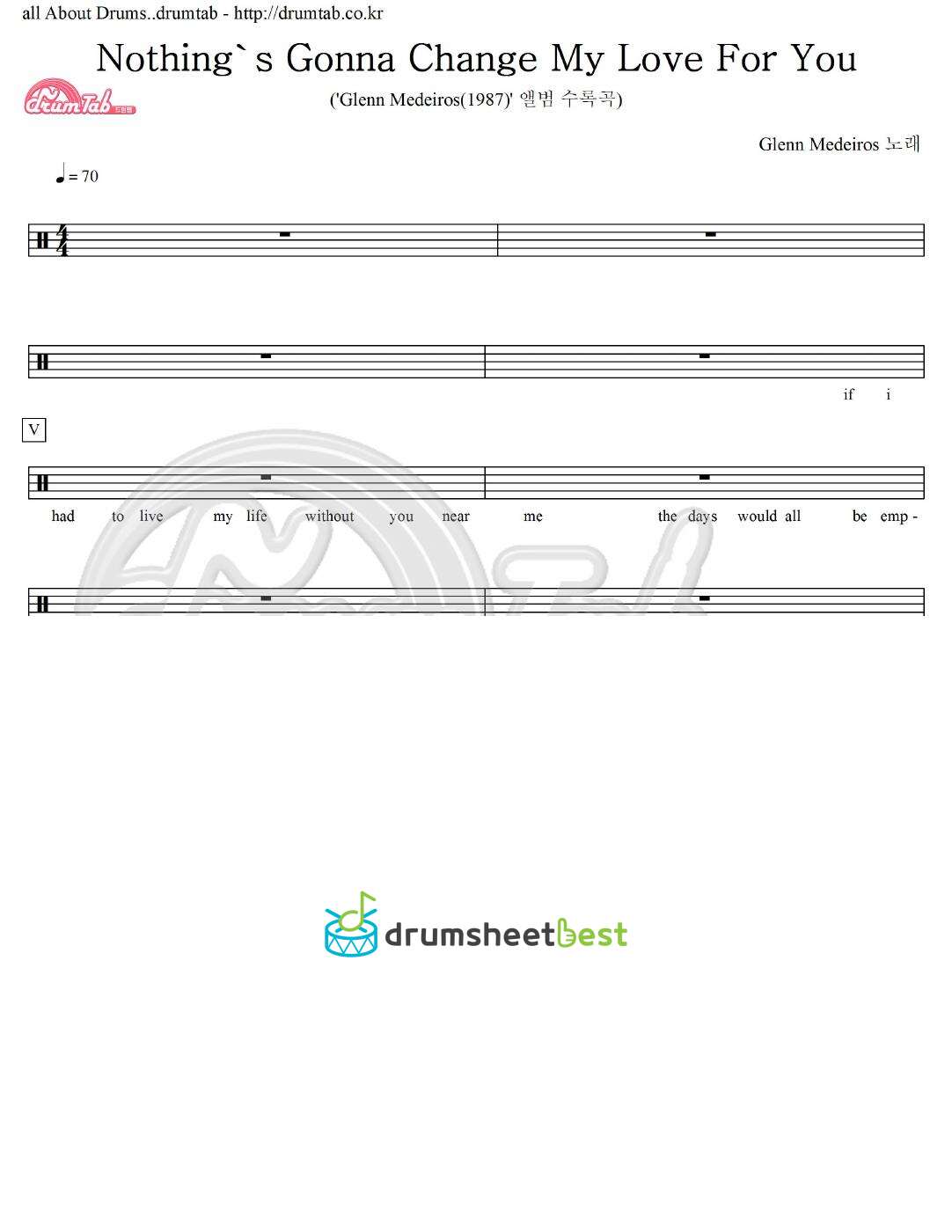 Nothing's Gonna Change My Love For You preview page 1