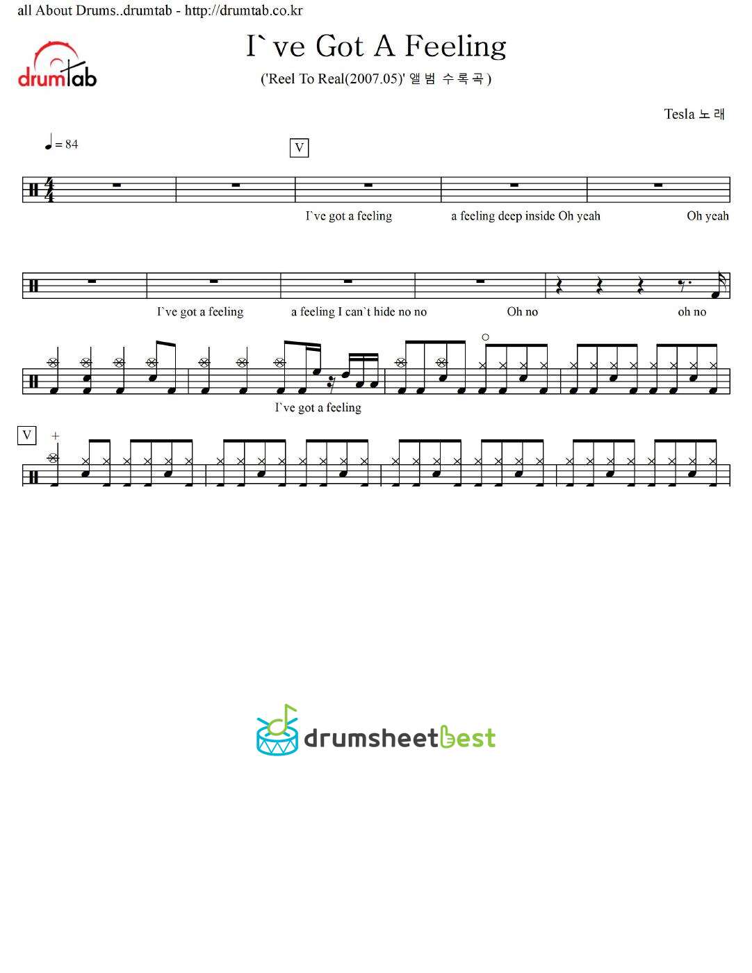 I've Got A Feeling preview page 1