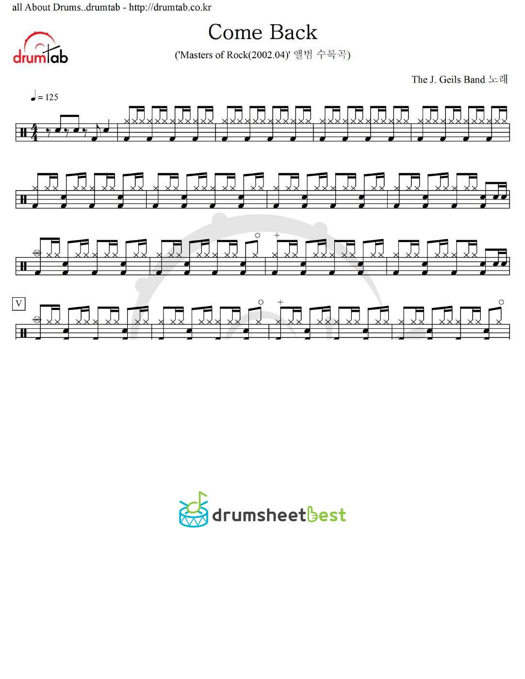 Come Back preview page 1