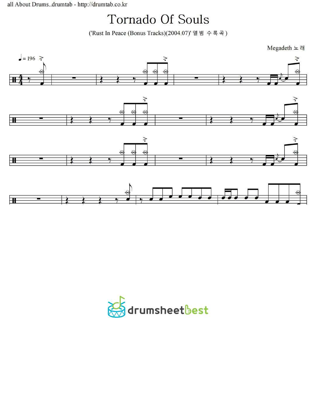 Tornado Of Souls preview page 1