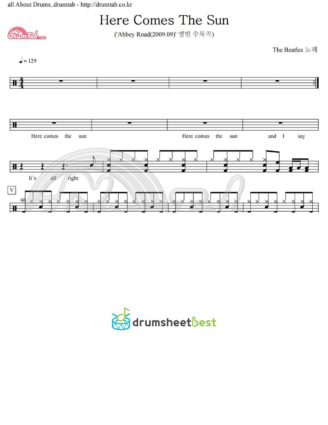 Here Comes The Sun preview page 1