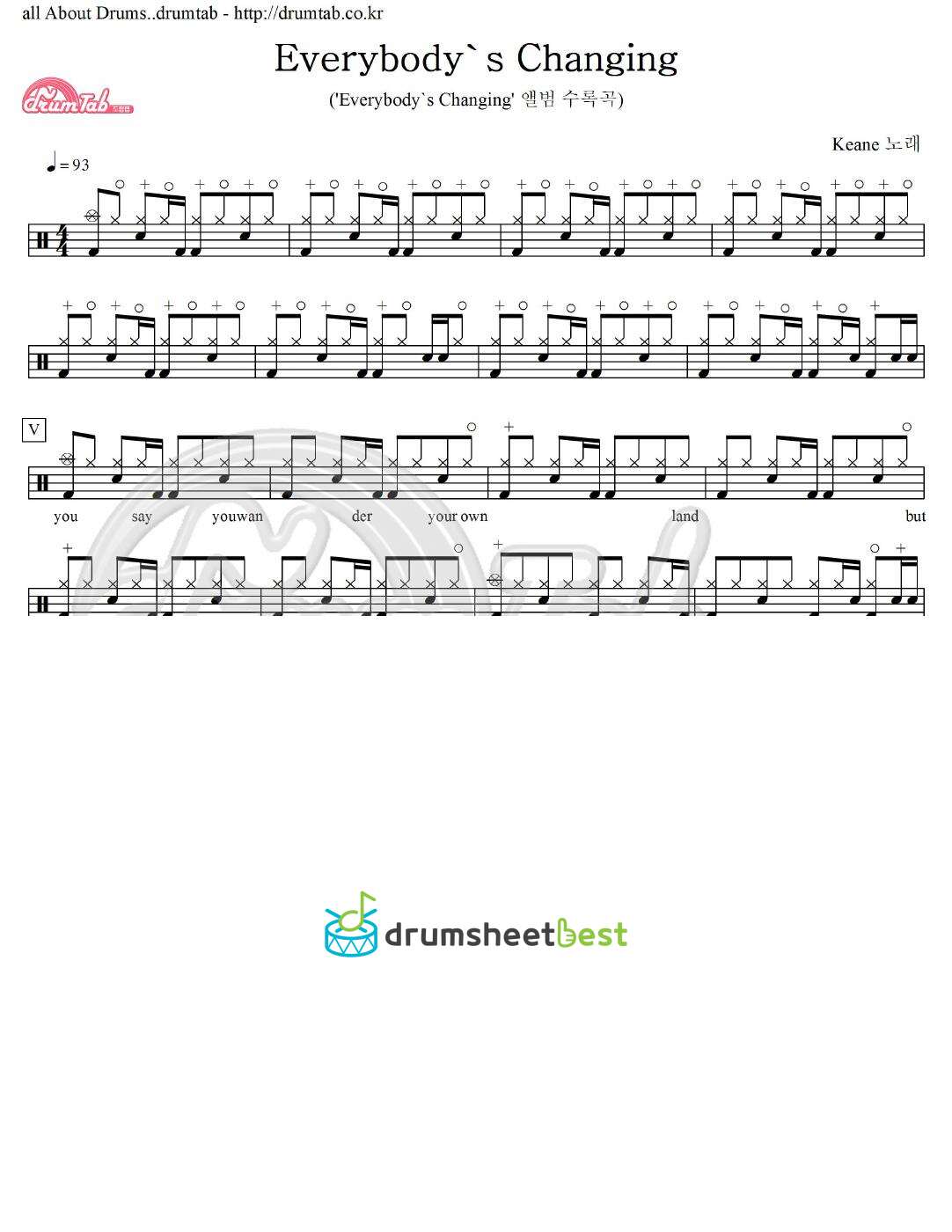 Everybody's Changing preview page 1