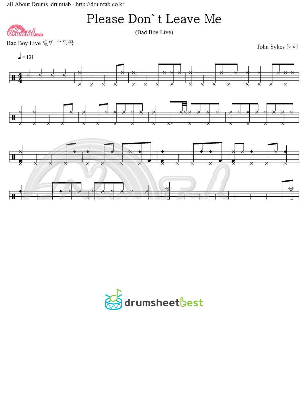 Please Don't Leave Me(Bad Boy Live) preview page 1