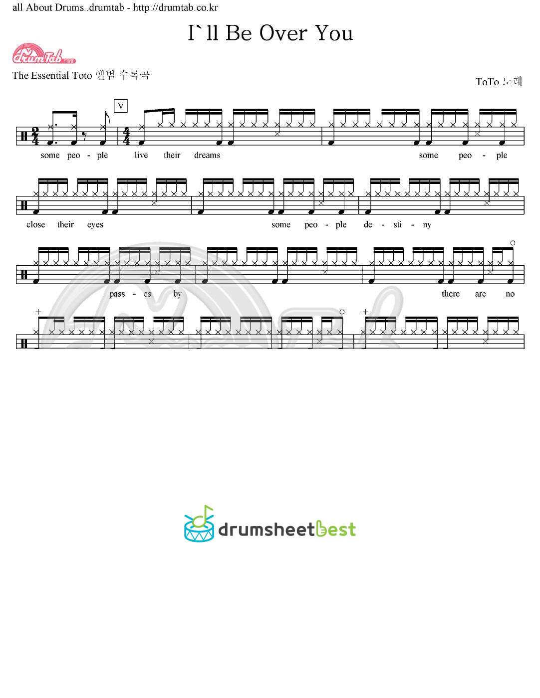 I'll Be Over You preview page 1