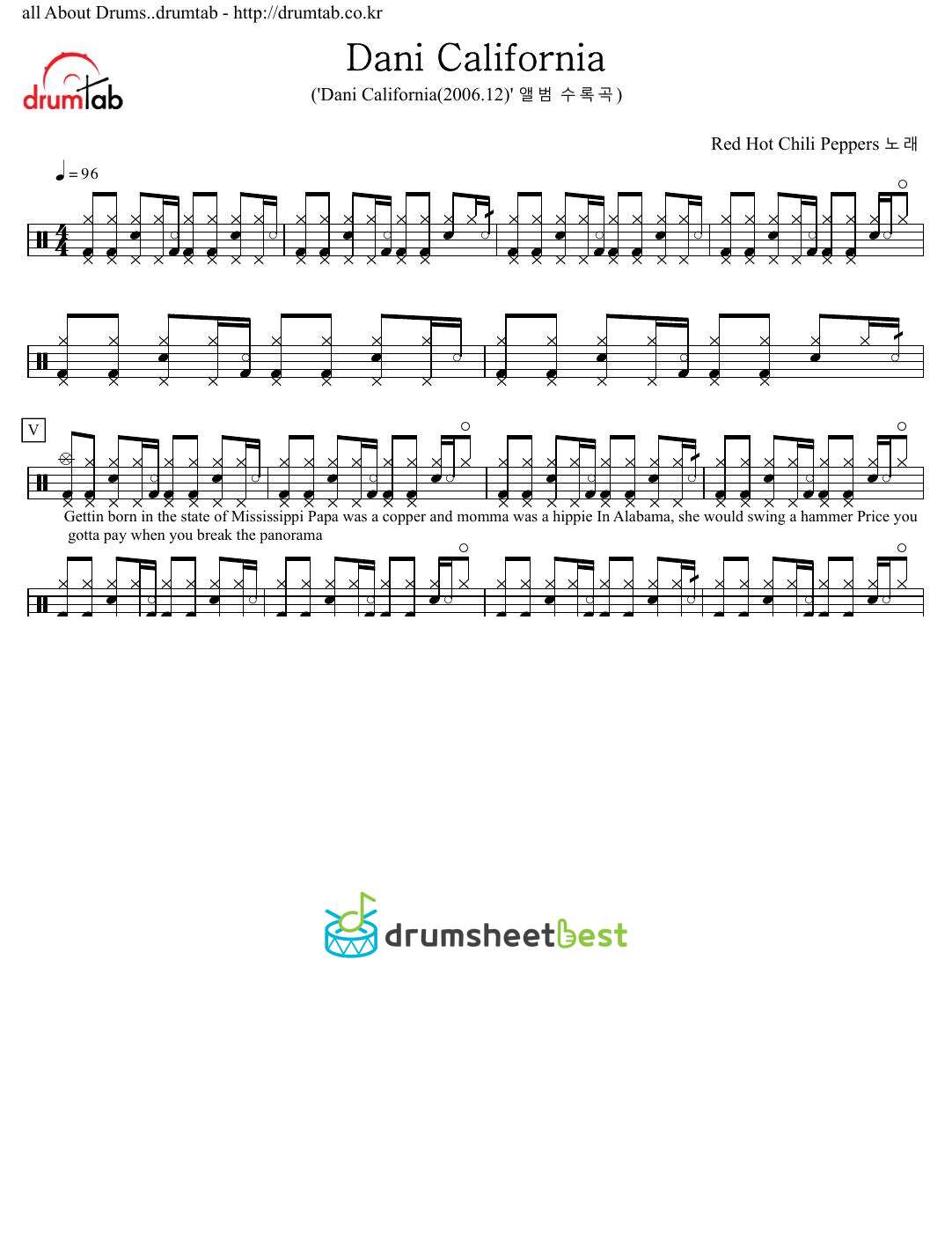 Dani California (Album Version) preview page 1