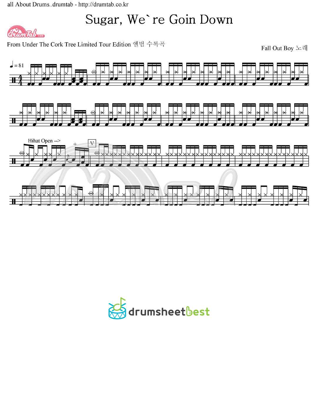 Sugar, We're Goin Down preview page 1