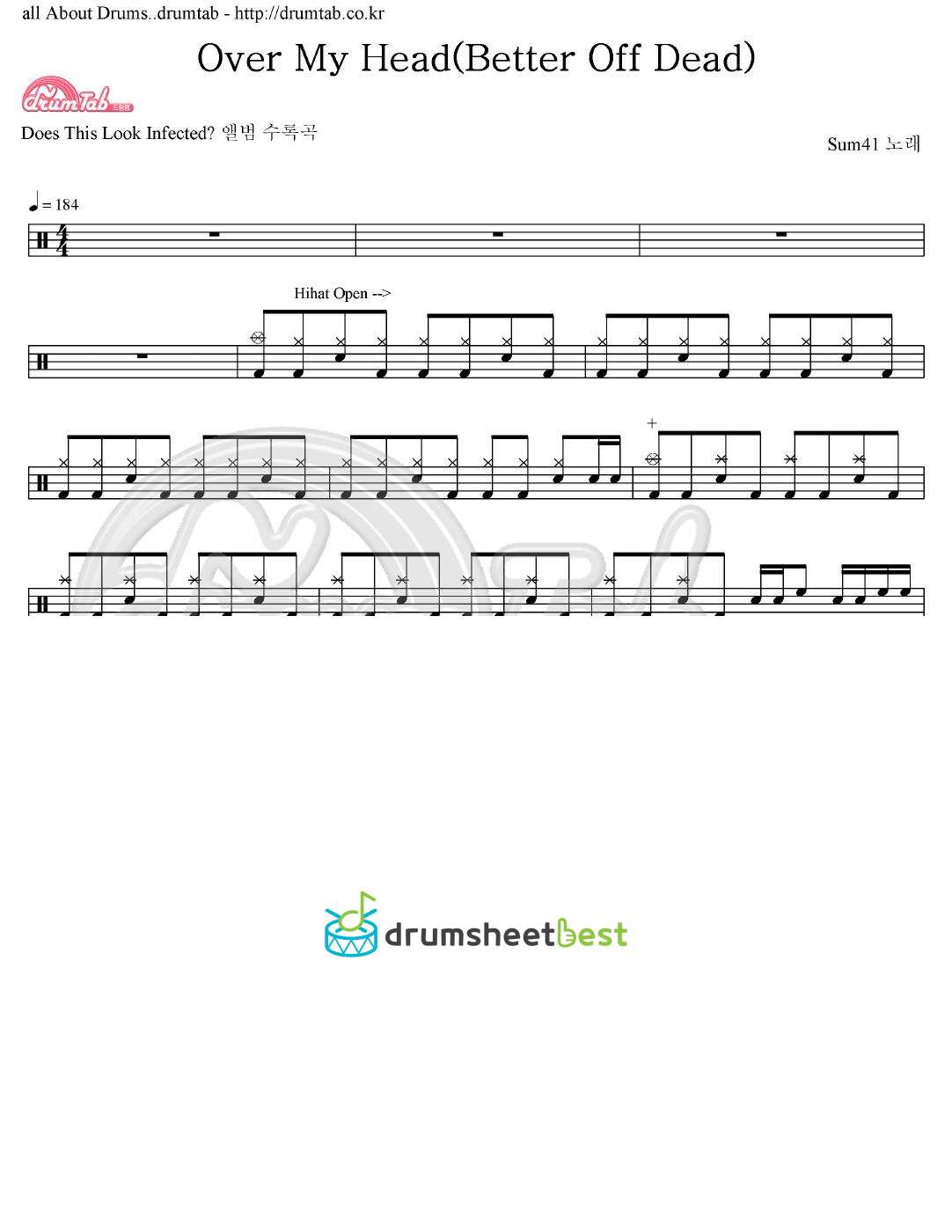 Over My Head (Better Off Dead) preview page 1