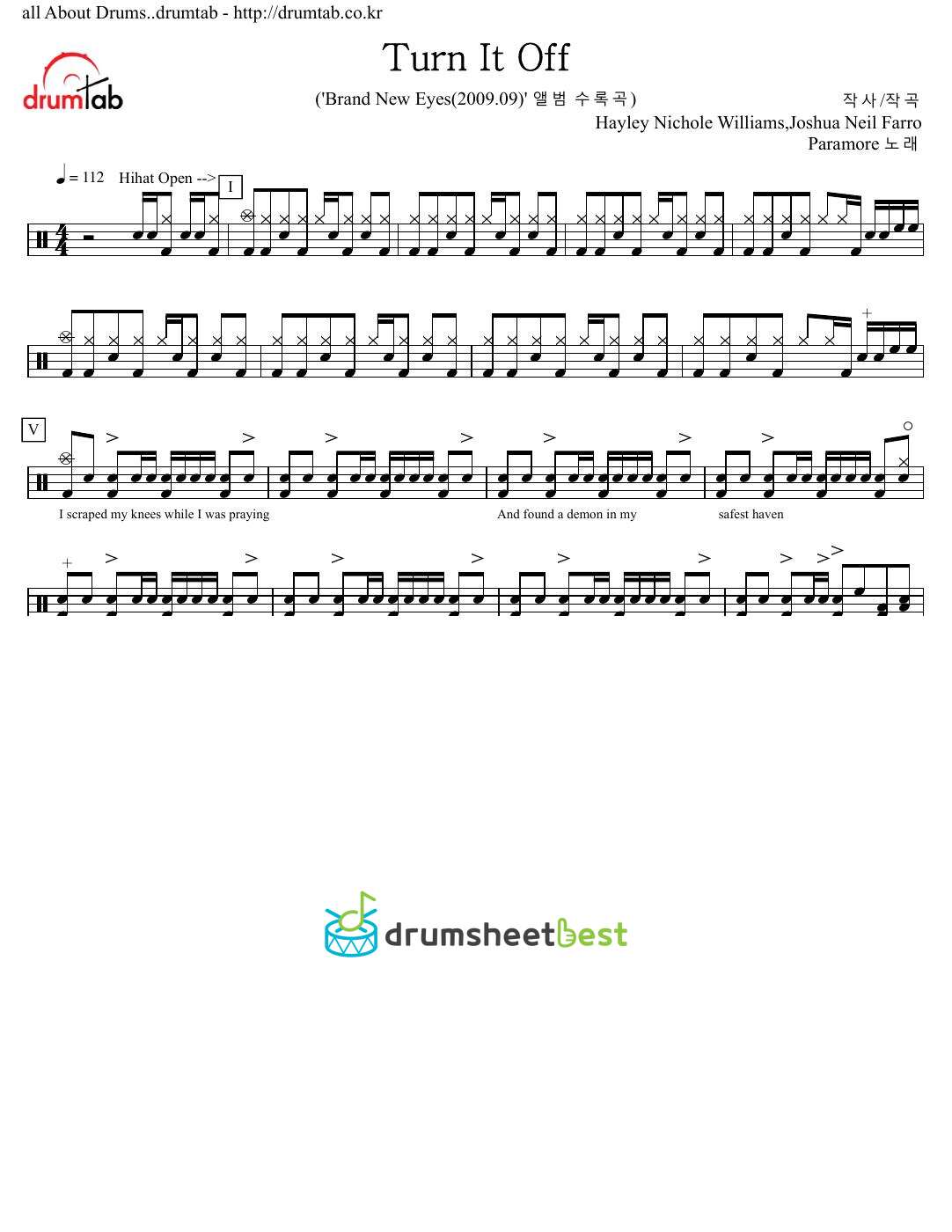 Turn It Off preview page 1