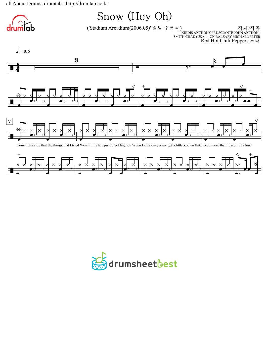 Snow (Hey Oh) preview page 1