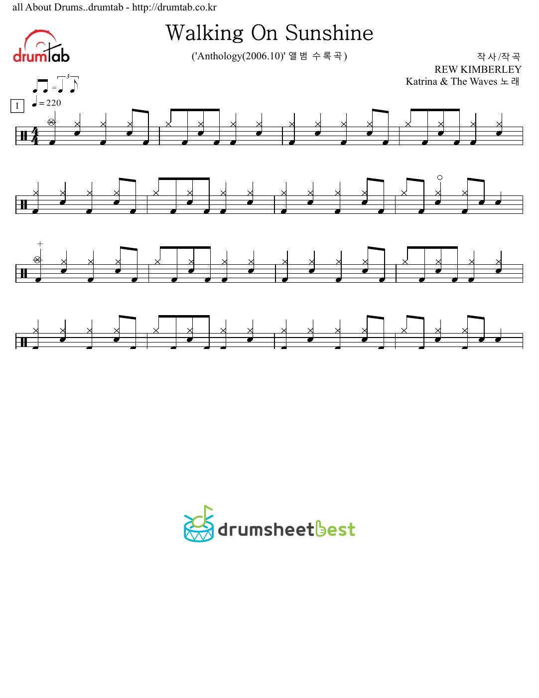 Walking On Sunshine preview page 1