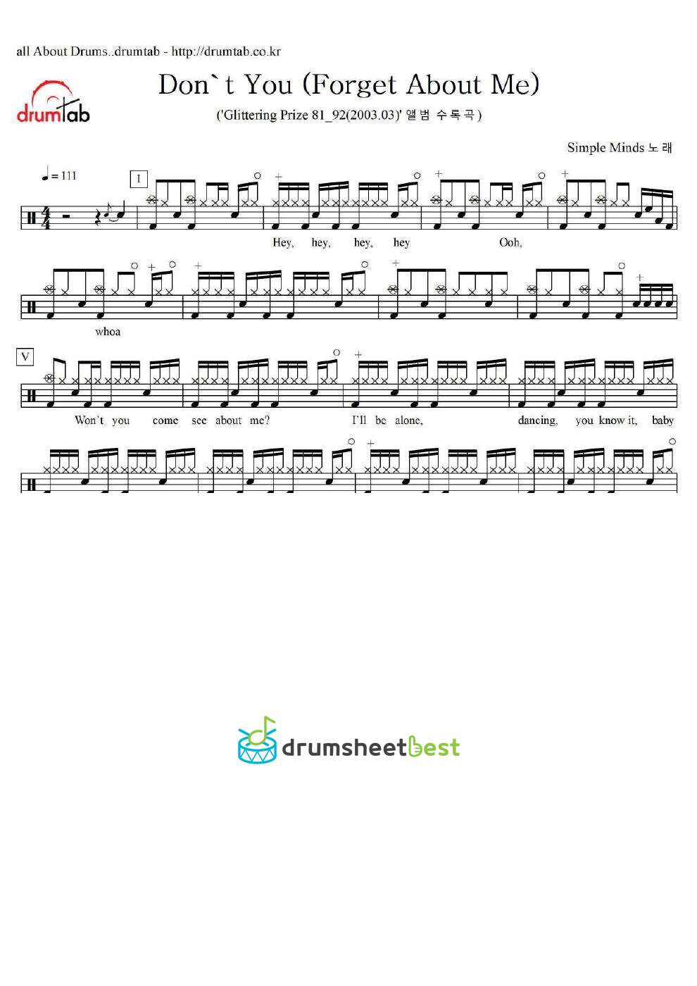 Don't You (Forget About Me) preview page 1