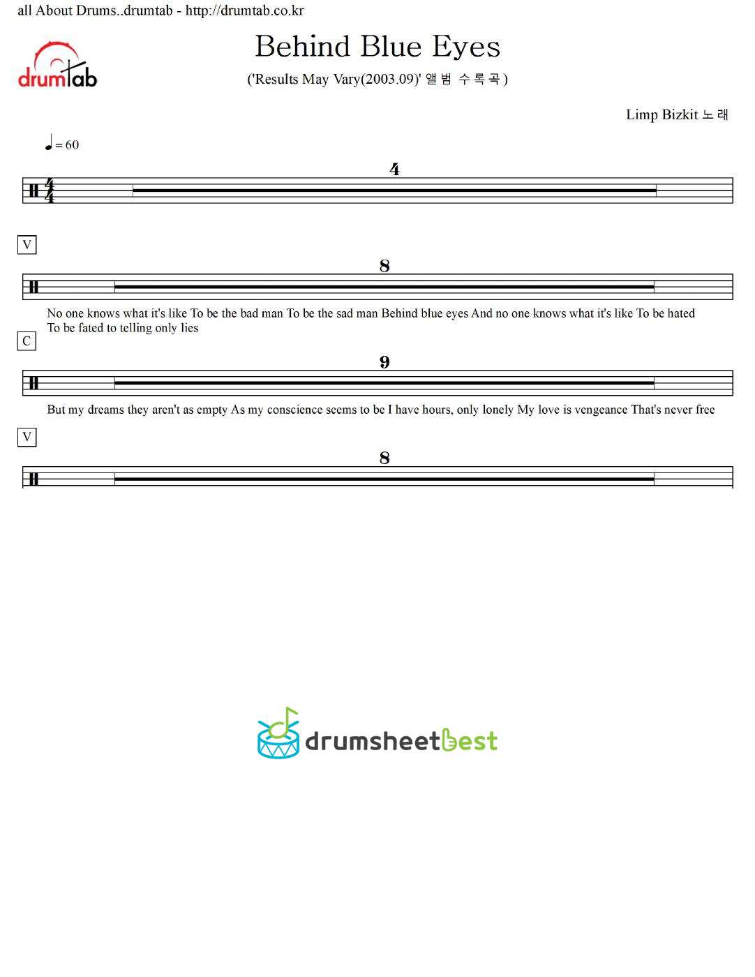Behind Blue Eyes preview page 1