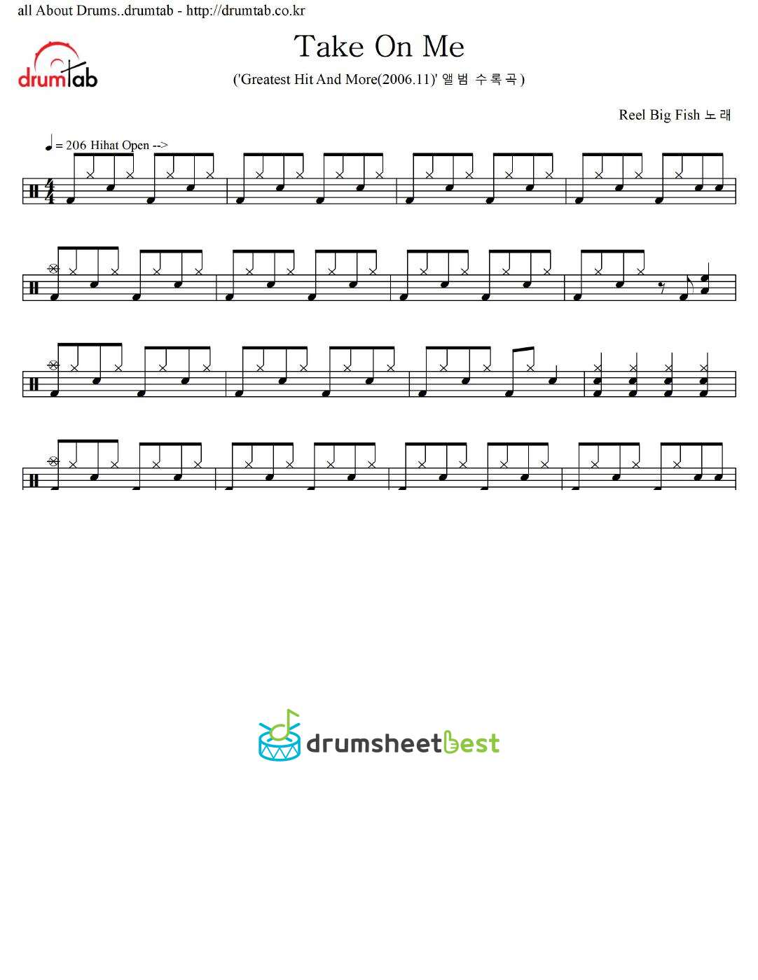 Take On Me preview page 1