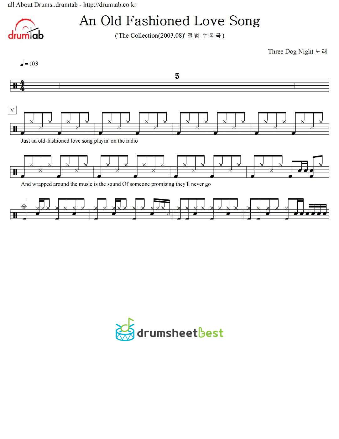 An Old Fashioned Love Song preview page 1