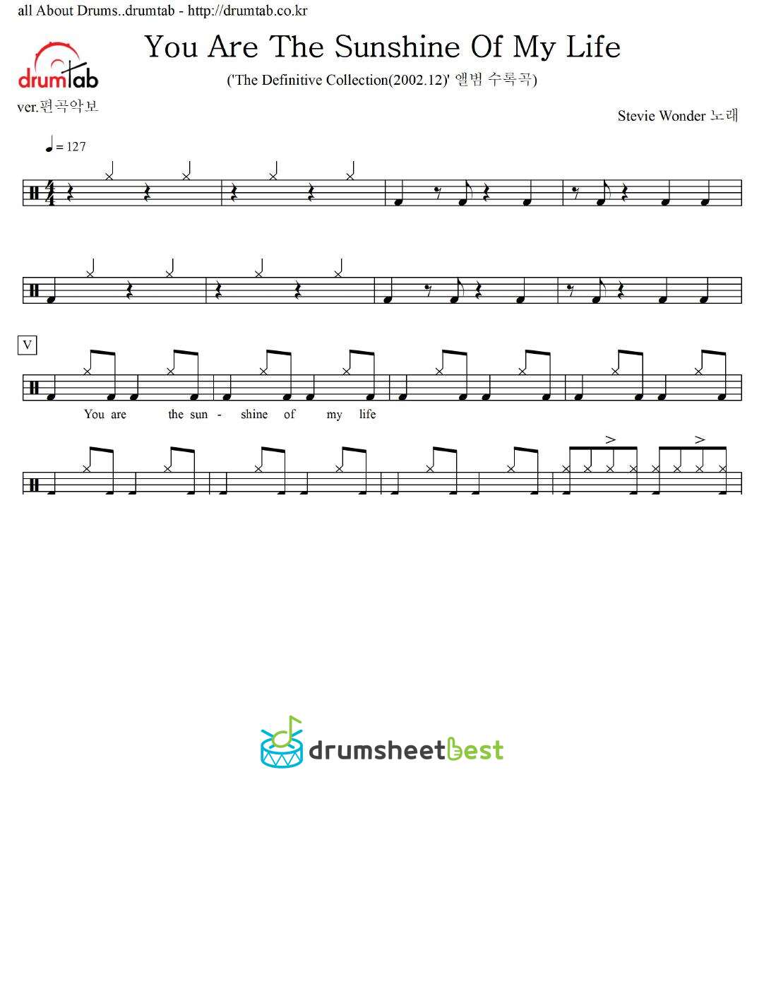 You Are The Sunshine Of My Life (Album Ver) preview page 1