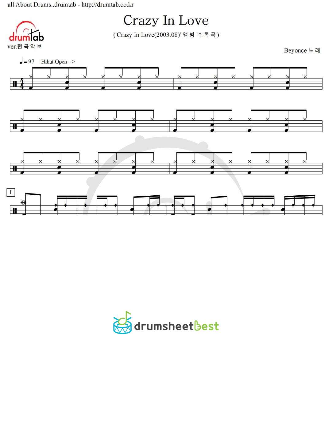 Crazy In Love preview page 1