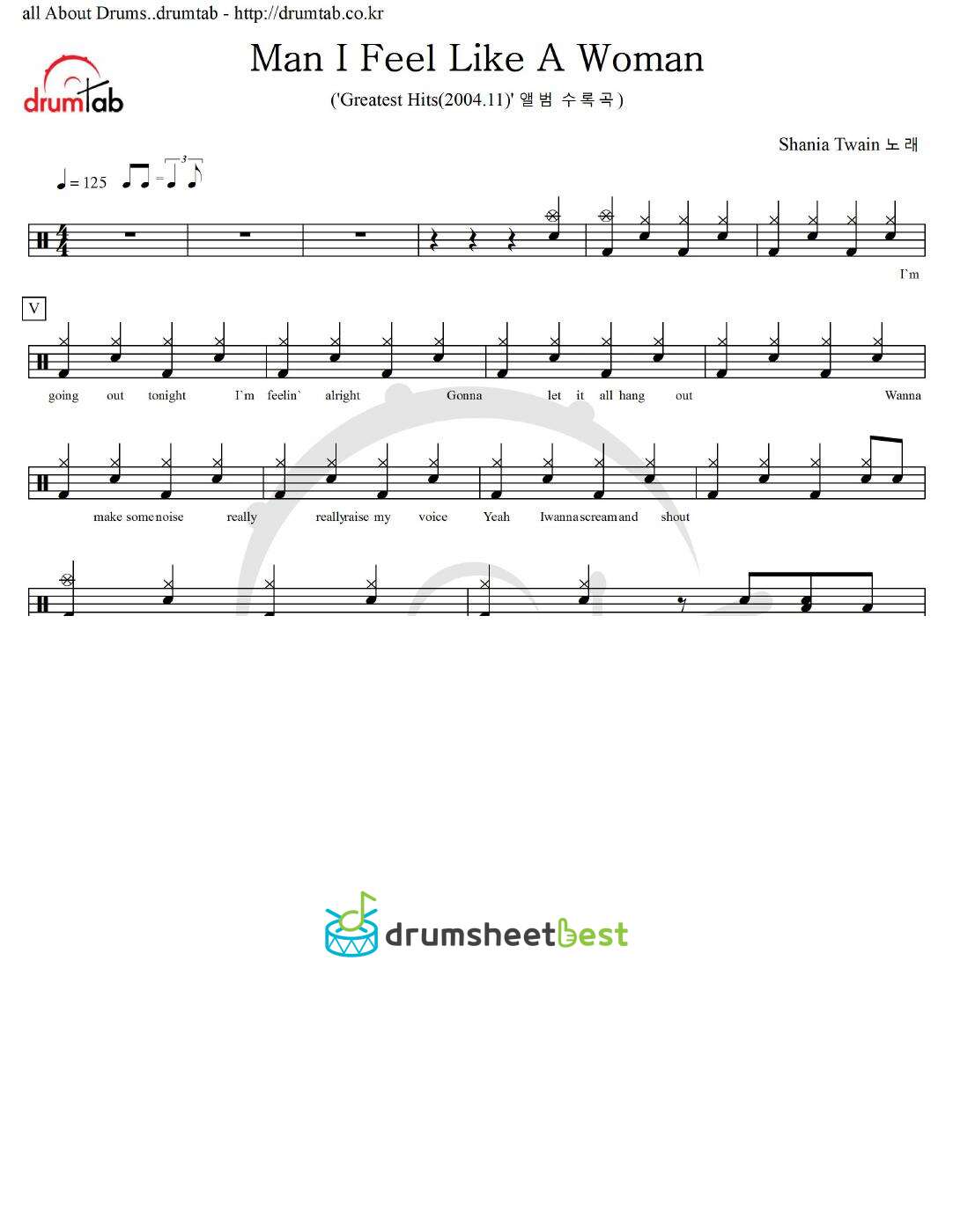 Man I Feel Like A Woman preview page 1