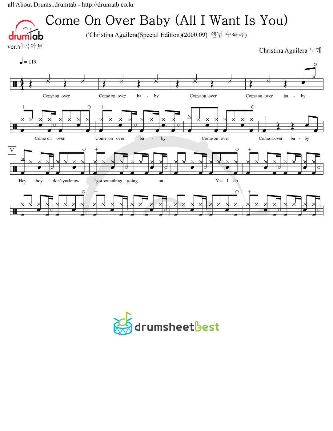 Come On Over Baby (All I Want Is You) preview page 1