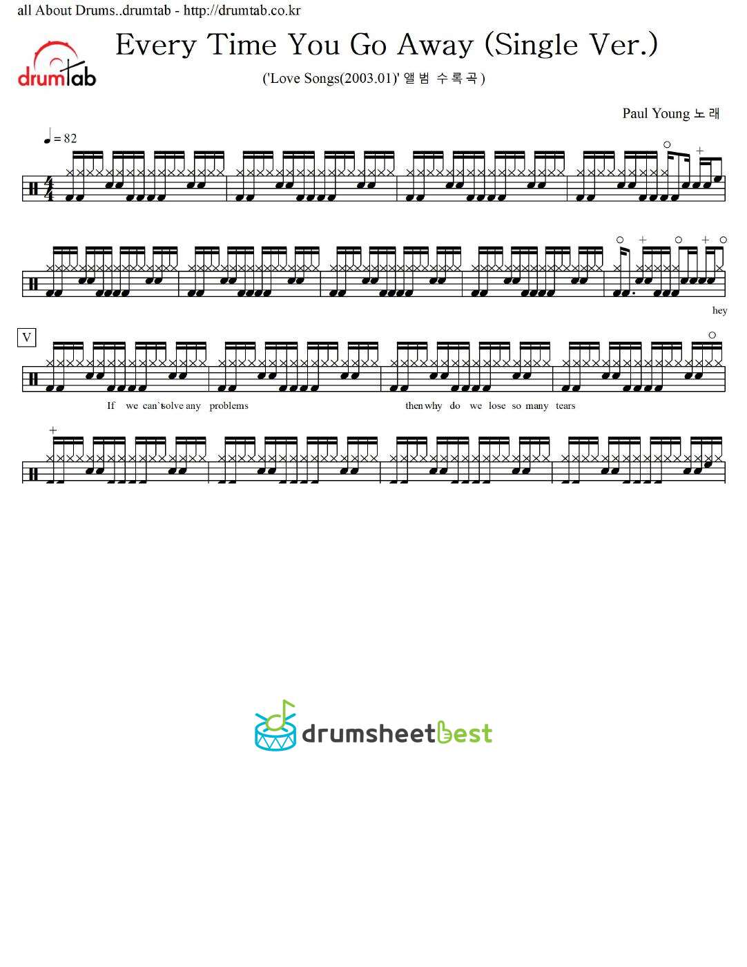 Every Time You Go Away (Single Ver.) preview page 1