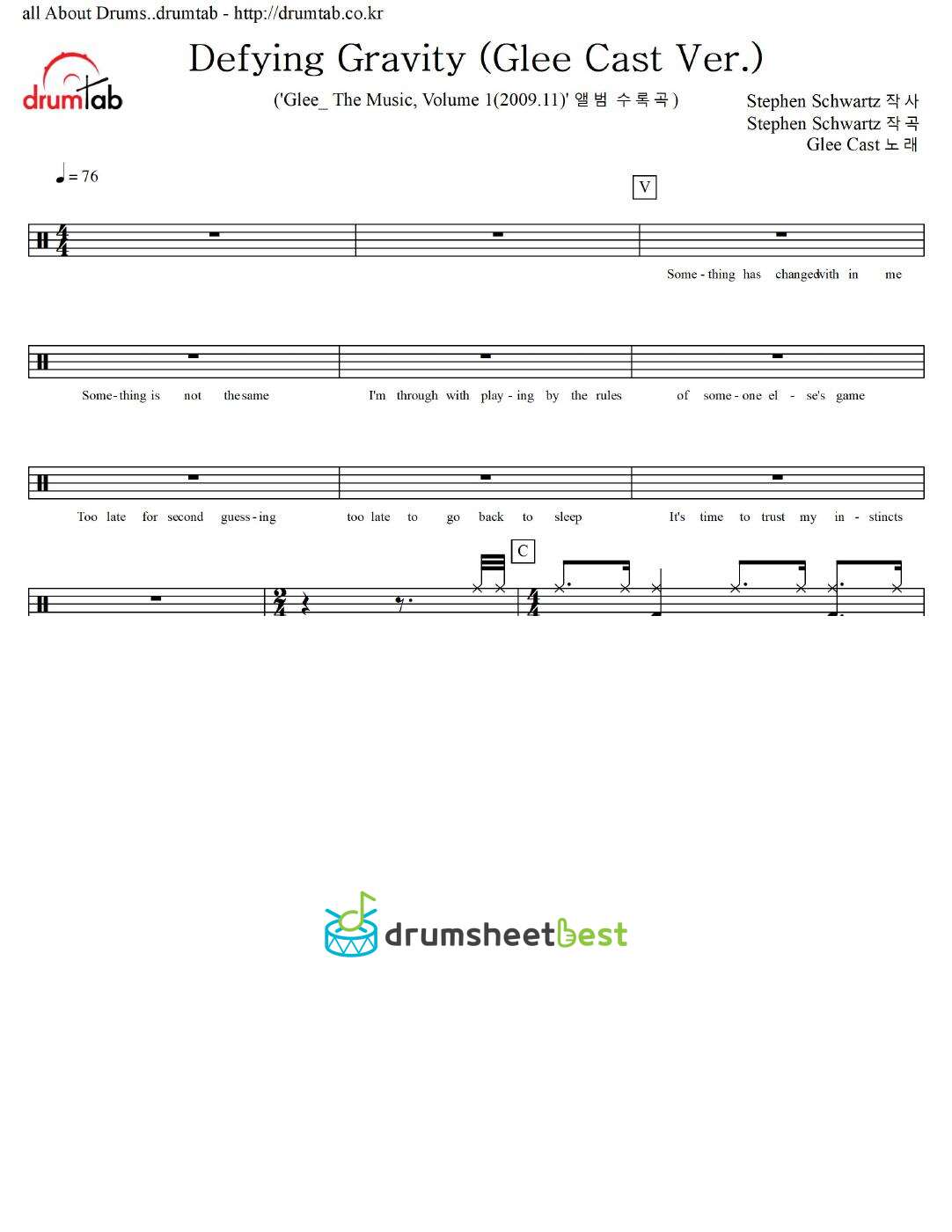 Defying Gravity (Glee Cast Ver.) preview page 1