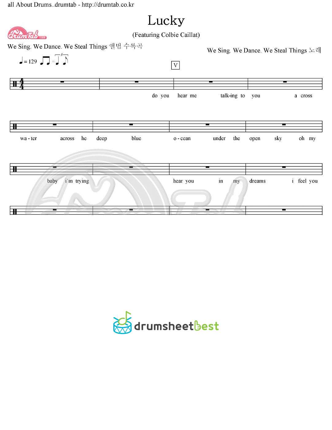 Lucky (Featuring Colbie Caillat) preview page 1