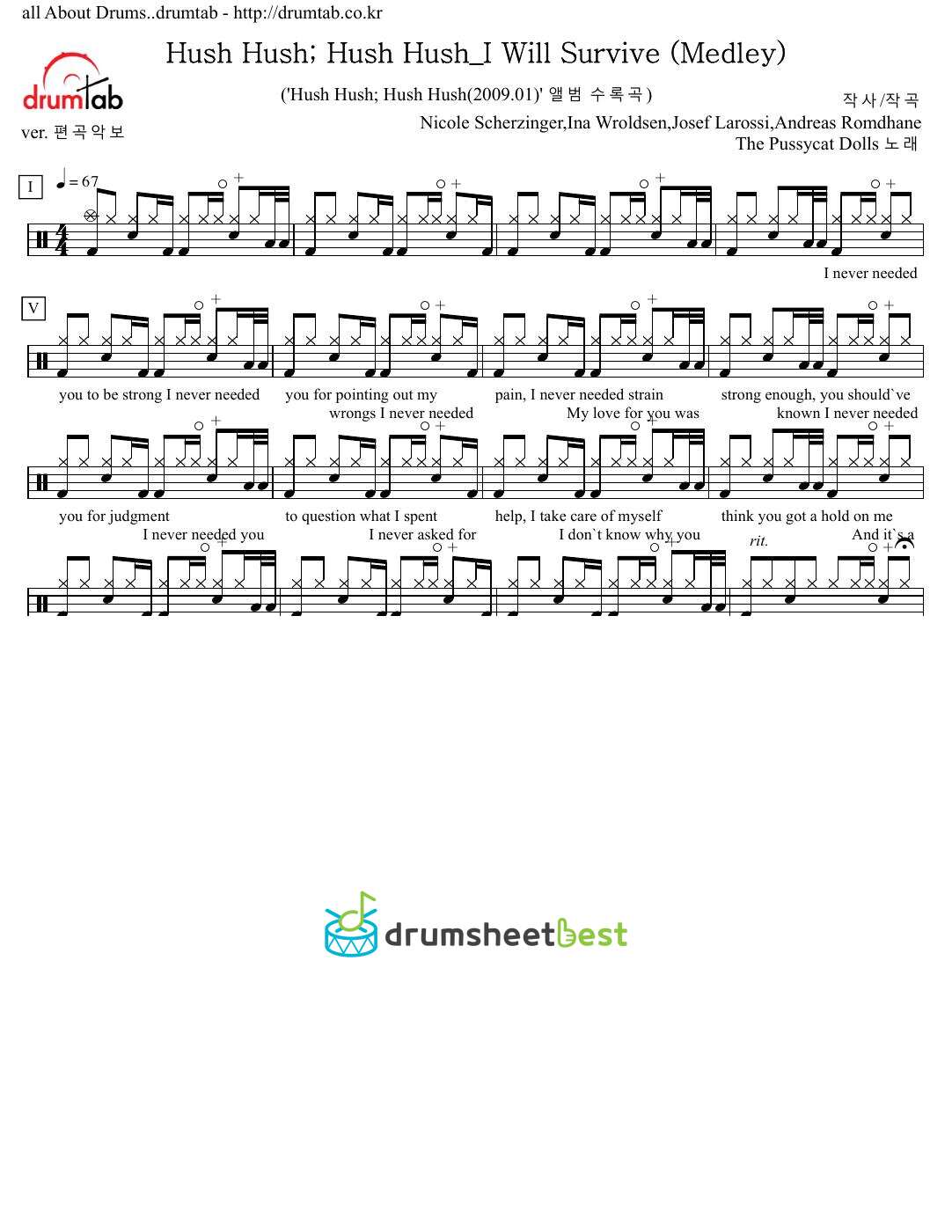 Hush Hush; Hush Hush_I Will Survive (Medley) preview page 1