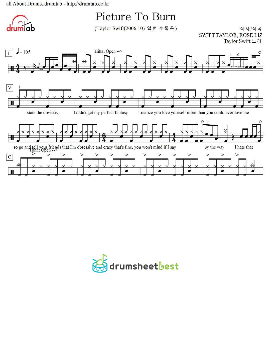 Picture To Burn preview page 1