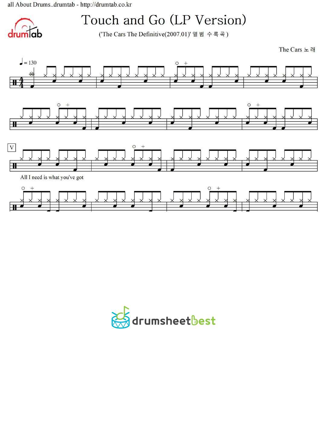 Touch and Go (LP Version) preview page 1