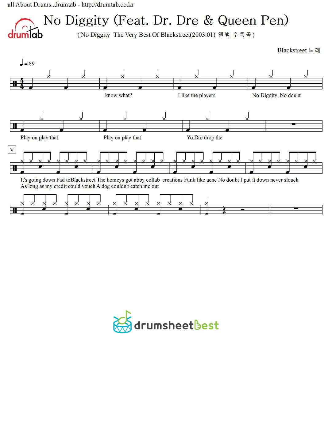 No Diggity (Feat. Dr. Dre & Queen Pen) preview page 1