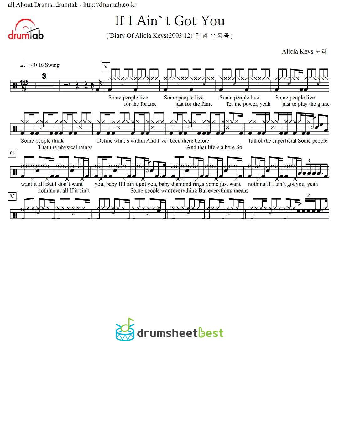 If I Ain't Got You preview page 1