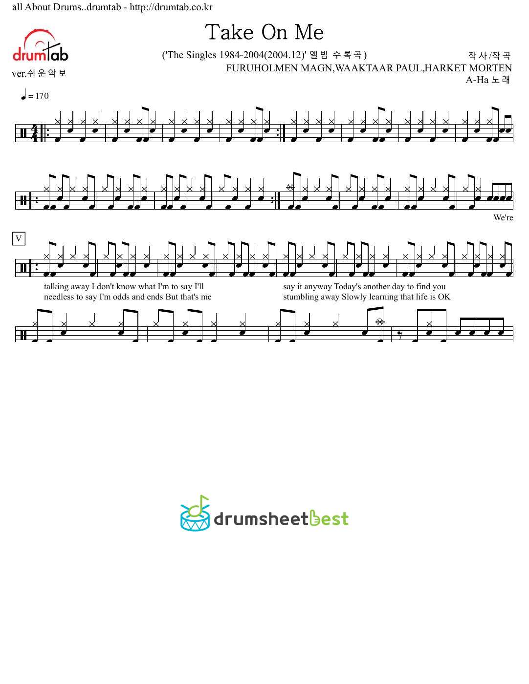 Take On Me preview page 1