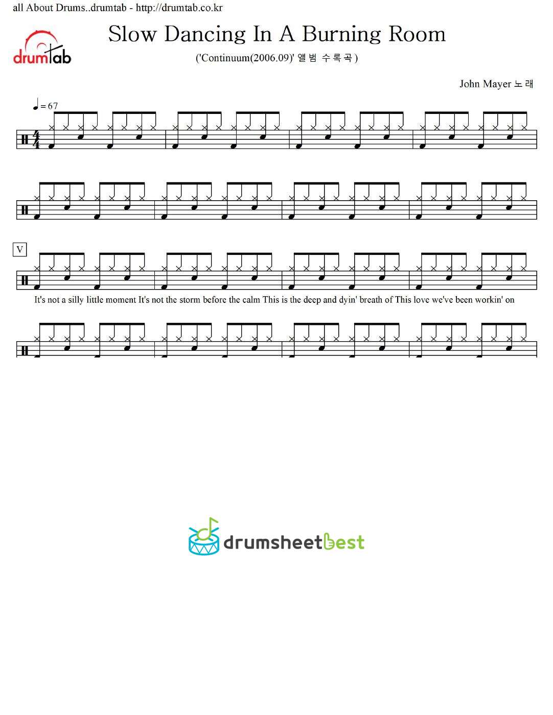 Slow Dancing In A Burning Room preview page 1