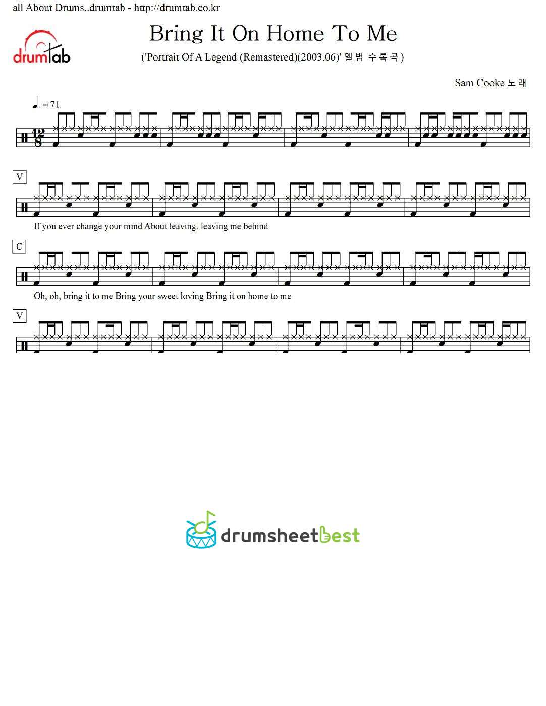 Bring It On Home To Me preview page 1